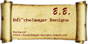 Büchelmayer Benigna névjegykártya